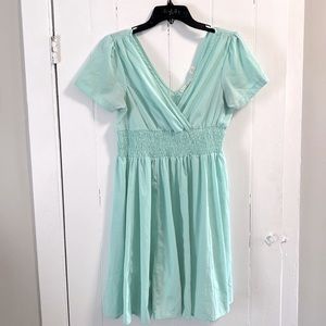 Vintage Teal Flowy Dress